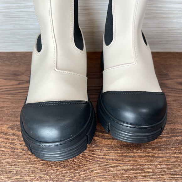 GANNI Waterproof Recycled Rubber City Boot In Brazilian Sand Size 7 EU37 - Picture 7 of 15
